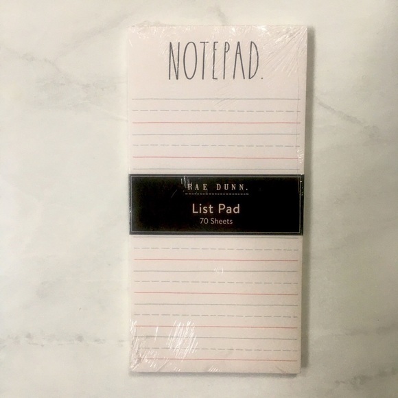 🌺4 Items 25🌺 Rae Dunn Notepad “Notepad” NWT